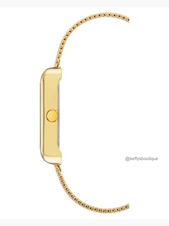 Women\'s Mesh Bracelet Watch Gold-Tone Mineral Crystal Quartz